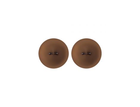 PEEKABOOS SILICONE PIERCED NIPPLE COVERS, BROWN - 2
