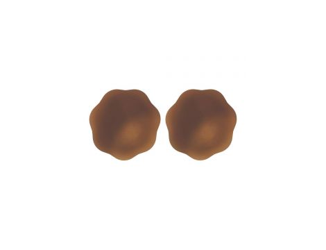 PEEKABOOS SELF ADHESIVE SILICONE NIPPLE COVERS, BROWN - 2