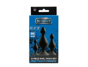 Zestaw-MENZSTUFF 3-PIECE ANAL PAWN SET BLACK
