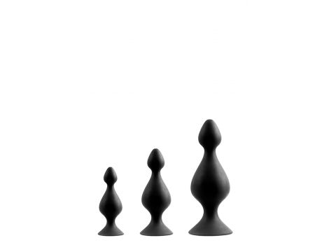 Zestaw-MENZSTUFF 3-PIECE ANAL PAWN SET BLACK - 2