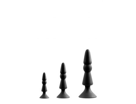 Zestaw-MENZSTUFF 3-PIECE ANAL CONE SET BLACK - 2