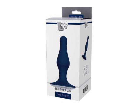 CHEEKY LOVE SILICONE PLUG LARGE BLUE - 3
