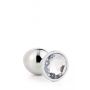 Korek analny srebrny z kamieniem Gleaming Love mały 7 cm - 6