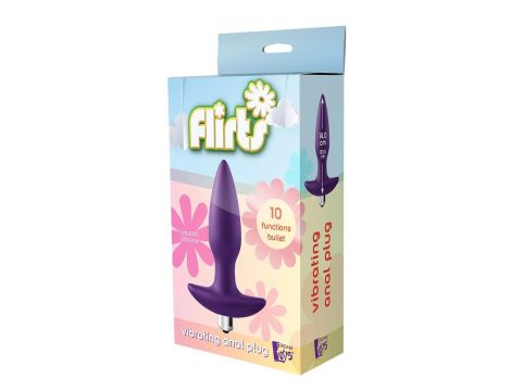 FLIRTS 10 FUNCTIONS VIBRATING PLUG PURPLE - 2