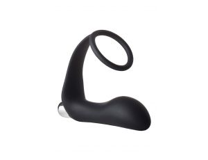 FANTASSTIC VIBRATING ANAL PLUG WITH COCKRING BLACK