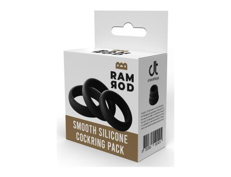 RAMROD SMOOTH SILICONE COCKRING PACK - 4