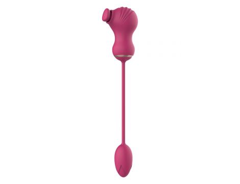 ESSENTIALS FLEXIBLE DUAL STIMULATOR AND VIBRATING EGG PINK - 3