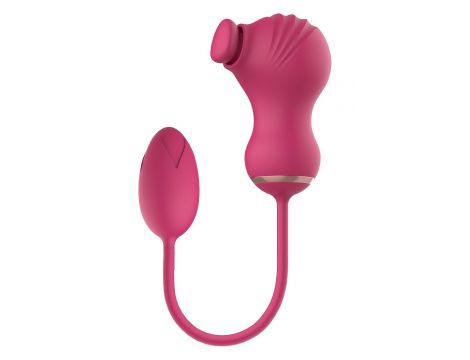 ESSENTIALS FLEXIBLE DUAL STIMULATOR AND VIBRATING EGG PINK