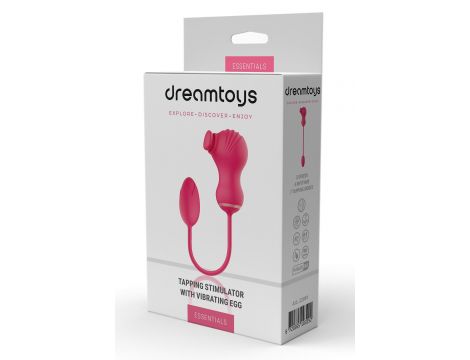 ESSENTIALS FLEXIBLE DUAL STIMULATOR AND VIBRATING EGG PINK - 2