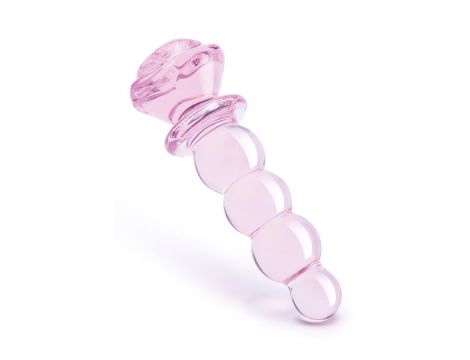 GLAZE GLASS ROSEBUD BEADED  PLUG - 5