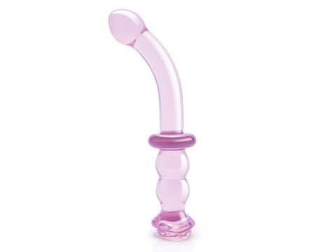 GLAZE GLASS ROSEBUD G-SPOT DILDO - 2