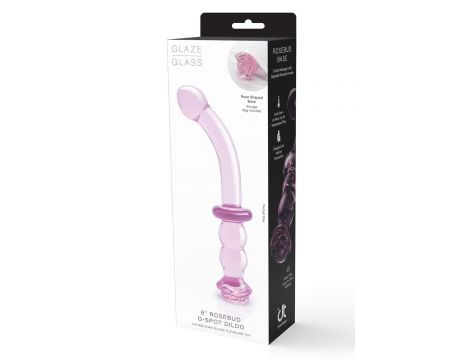 GLAZE GLASS ROSEBUD G-SPOT DILDO