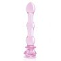 GLAZE GLASS ROSEBUD BEADED DILDO - 4