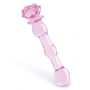 GLAZE GLASS ROSEBUD BEADED DILDO - 3
