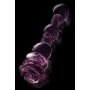 GLAZE GLASS ROSEBUD BEADED DILDO - 2