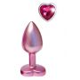 Korek analny Gleaming Love aluminium różowy mały - 2