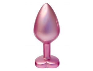 Korek analny Gleaming Love aluminium perłowy różowy medium