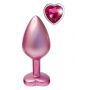 Korek analny Gleaming Love aluminium perłowy różowy medium - 4