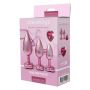 Zestaw korków analnych Gleaming Love różowy aluminium - 3