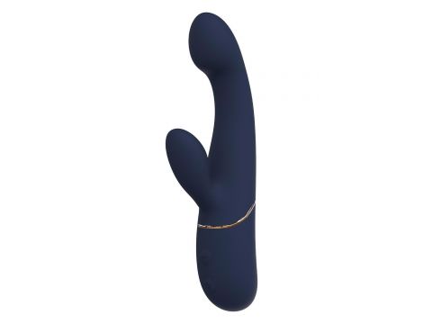 Wibrator króliczek duo Hestia ciemnoniebieski silikonowy USB 21 cm Dreamtoy - 4