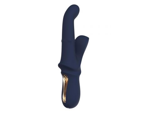Wibrator króliczek Dreamtoys Iris Duo z kuleczkami niebieski - 2