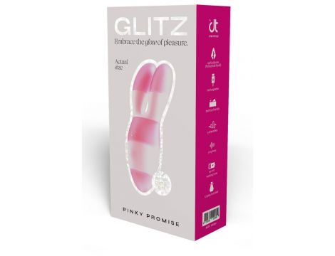 Stymulator podróżny Glitz Pinky Promise różowy USB 9 cm - 2