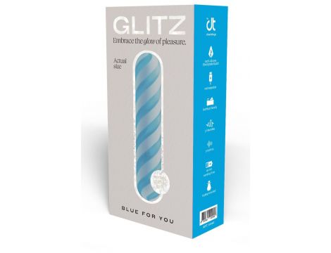 Wibrator bullet Glitz Blue For You Dreamtoys niebieski USB 10,9 cm - 4