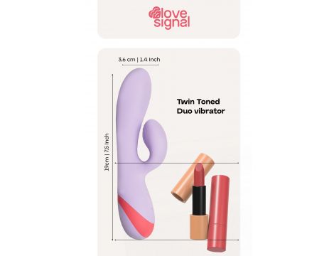 Wibrator króliczek silikonowy Twin Toned Duo Dream Toys USB 19 cm - 7