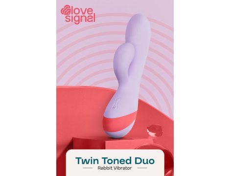 Wibrator króliczek silikonowy Twin Toned Duo Dream Toys USB 19 cm - 11