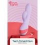 Wibrator króliczek silikonowy Twin Toned Duo Dream Toys USB 19 cm - 12