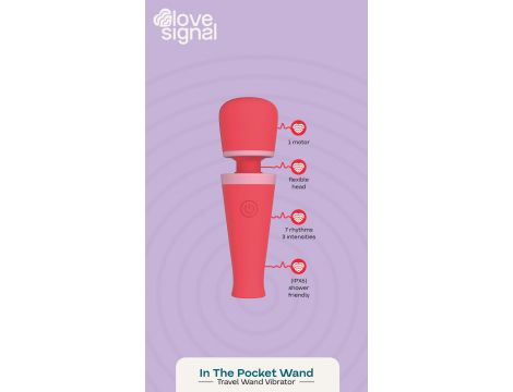 Wibrator silikonowy In The Pocket Wand Dream Toys USB - 7