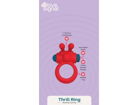 Pierścień erekcyjny wibrujący Dream Toys Thrill Ring USB - 7