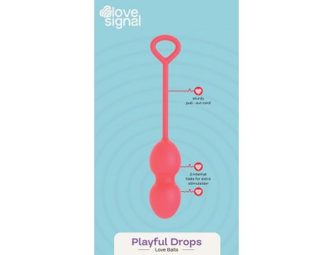 Kulki miłosne Playful Drops Dream Toys silikonowe 17,5 cm - 2