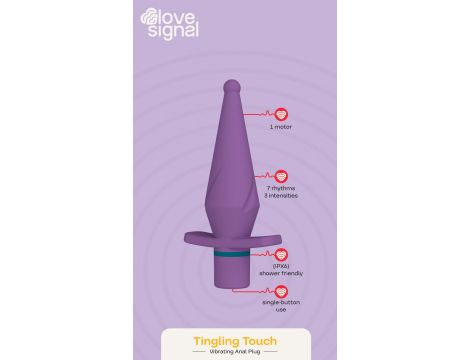 Korek analny wibrujący Tingling Touch Dream Toys silikonowy 13 cm USB - 6