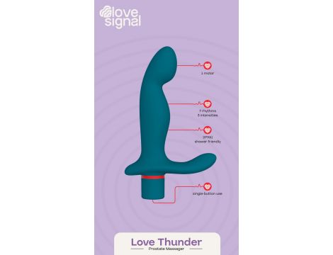 Masażer prostaty Love Thunder Dream Toys silikonowy USB 15 cm - 4