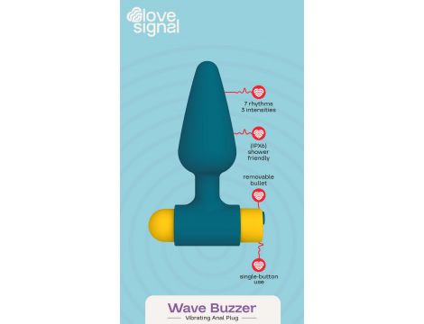 Korek analny wibrujący Wave Buzzer Dream Toys silikonowy USB 10 cm - 6