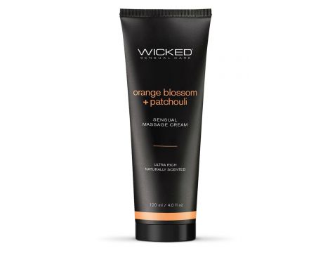 WICKED SENSUAL MASSAGE CREAM 120ML ORANGE BLOSSOM AND PATCHOULI SCENTED