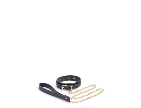BONDAGE COUTURE COLLAR AND LEASH BLUE - 2
