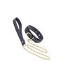 BONDAGE COUTURE COLLAR AND LEASH BLUE - 2