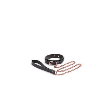 BONDAGE COUTURE COLLAR AND LEASH BLACK - 2