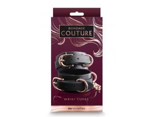 BONDAGE COUTURE WRIST CUFFS BLACK