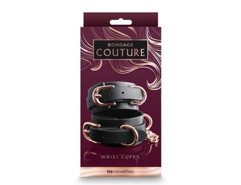 BONDAGE COUTURE WRIST CUFFS BLACK