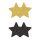 PRETTY PASTIES GLITTER STARS BLACK GOLD 2 PAIR