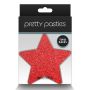 PRETTY PASTIES GLITTER STARS RED SILVER 2 PAIR - 3