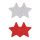 PRETTY PASTIES GLITTER STARS RED SILVER 2 PAIR
