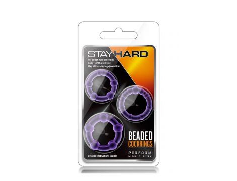STAY HARD BEADED COCKRINGS PURPLE - 4