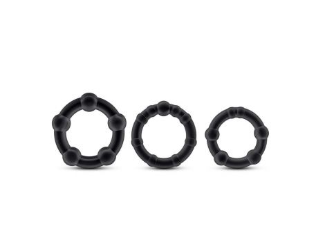 STAY HARD BEADED COCKRINGS BLACK