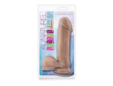 Dildo realistyczne Au Naturel Sensa Feel Blush Latin 8 cali TPE - 5