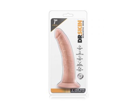 DR. SKIN 7INCH COCK SUCTION CUP VANILLA - 4