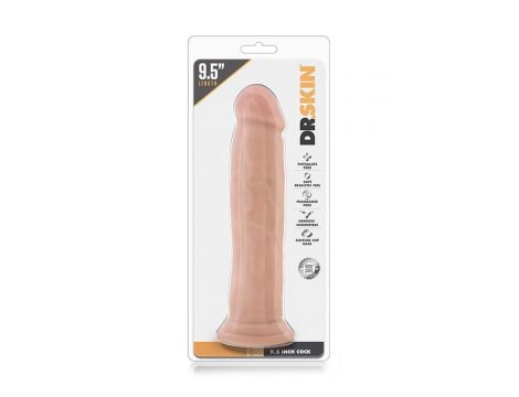 Dildo realistyczne Dr Skin Blush waniliowe 9 5 cala PVC - 2